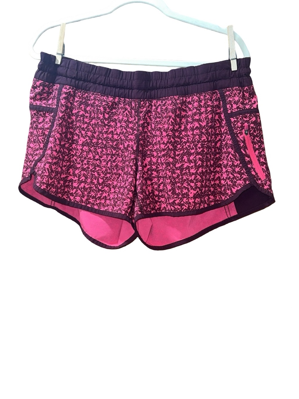 Lululemon Women's Pink Patterned Athletic Shorts